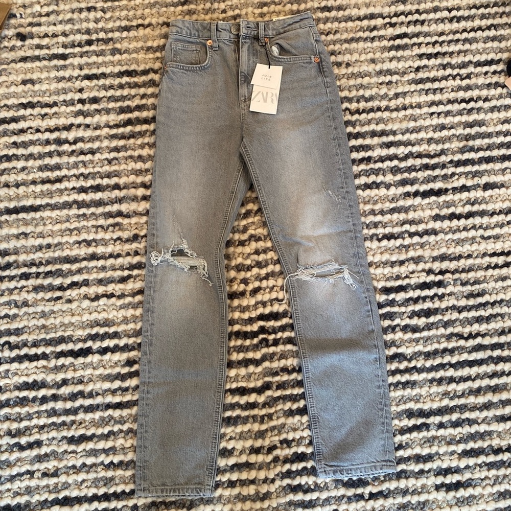 Zara light gray jeans